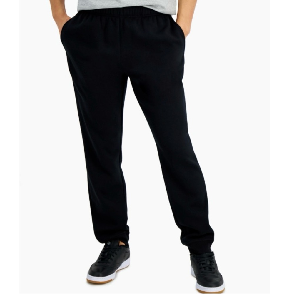 Ideology Mens Fleece Black Jogger Sweatpants